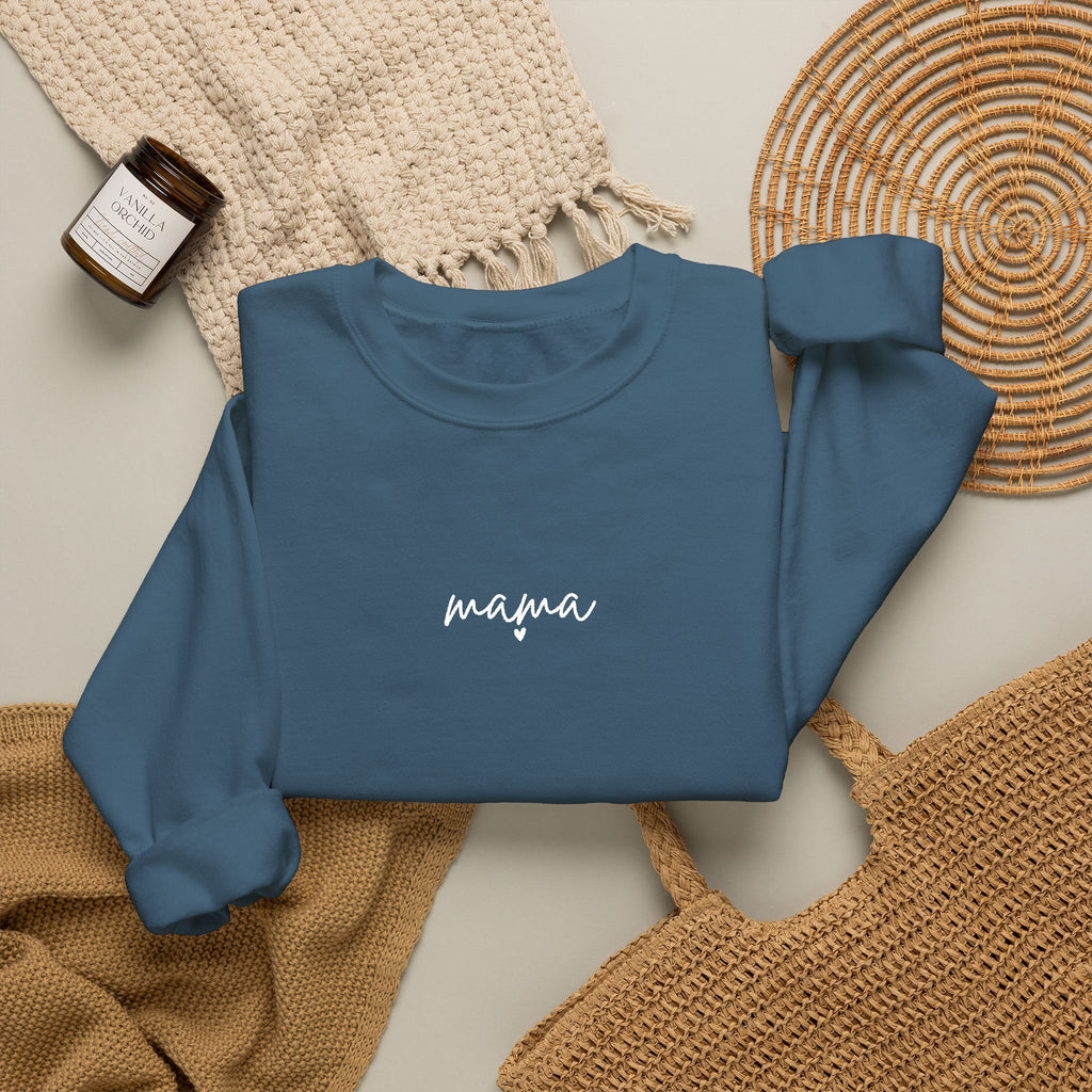 Mama Crewneck Sweatshirt — Minimal Script Mom Sweatshirt