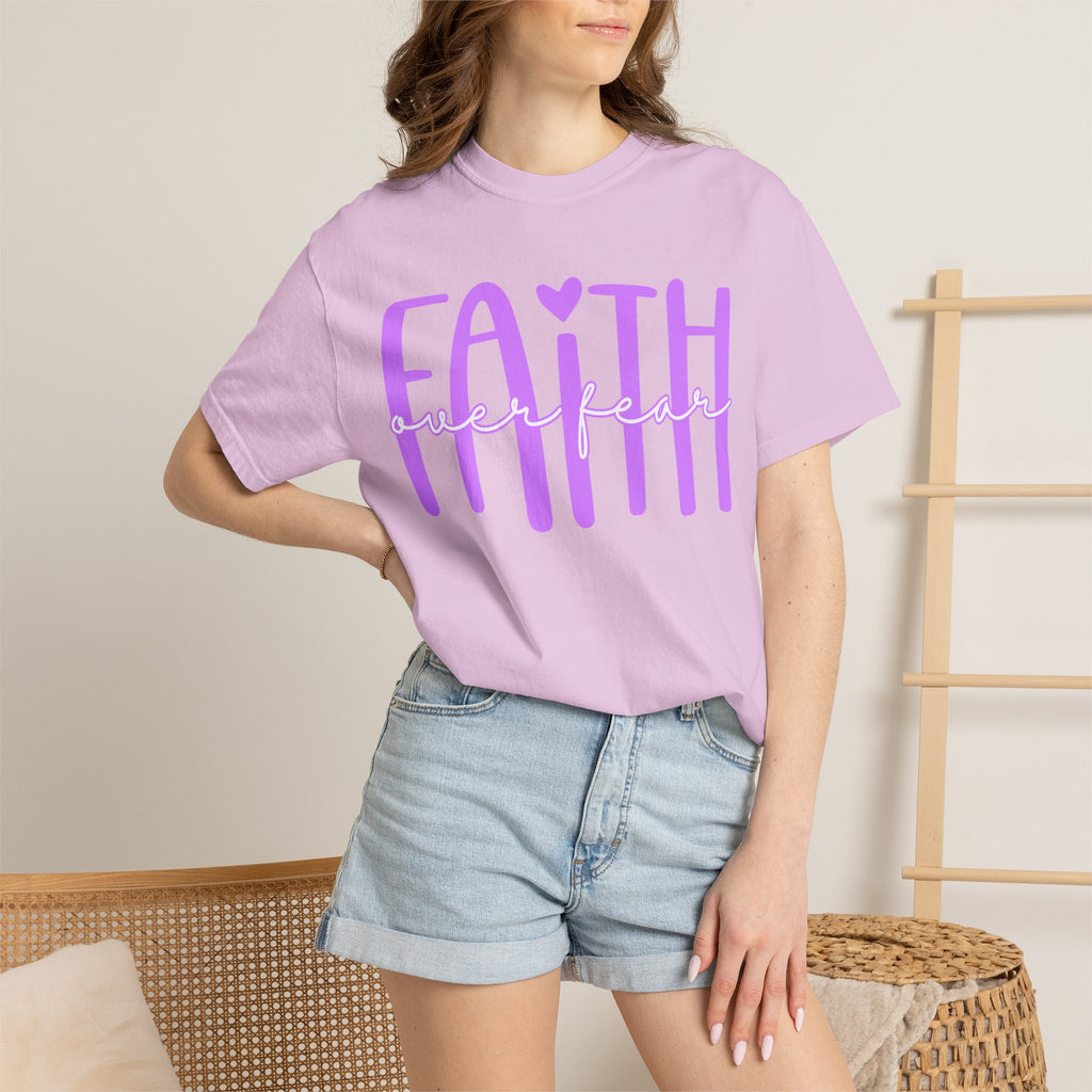 Faith Heart Tee — "Faith" Script Graphic T-Shirt