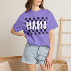 Mama Checkerboard T-Shirt — Retro Plaid Graphic Tee for Moms