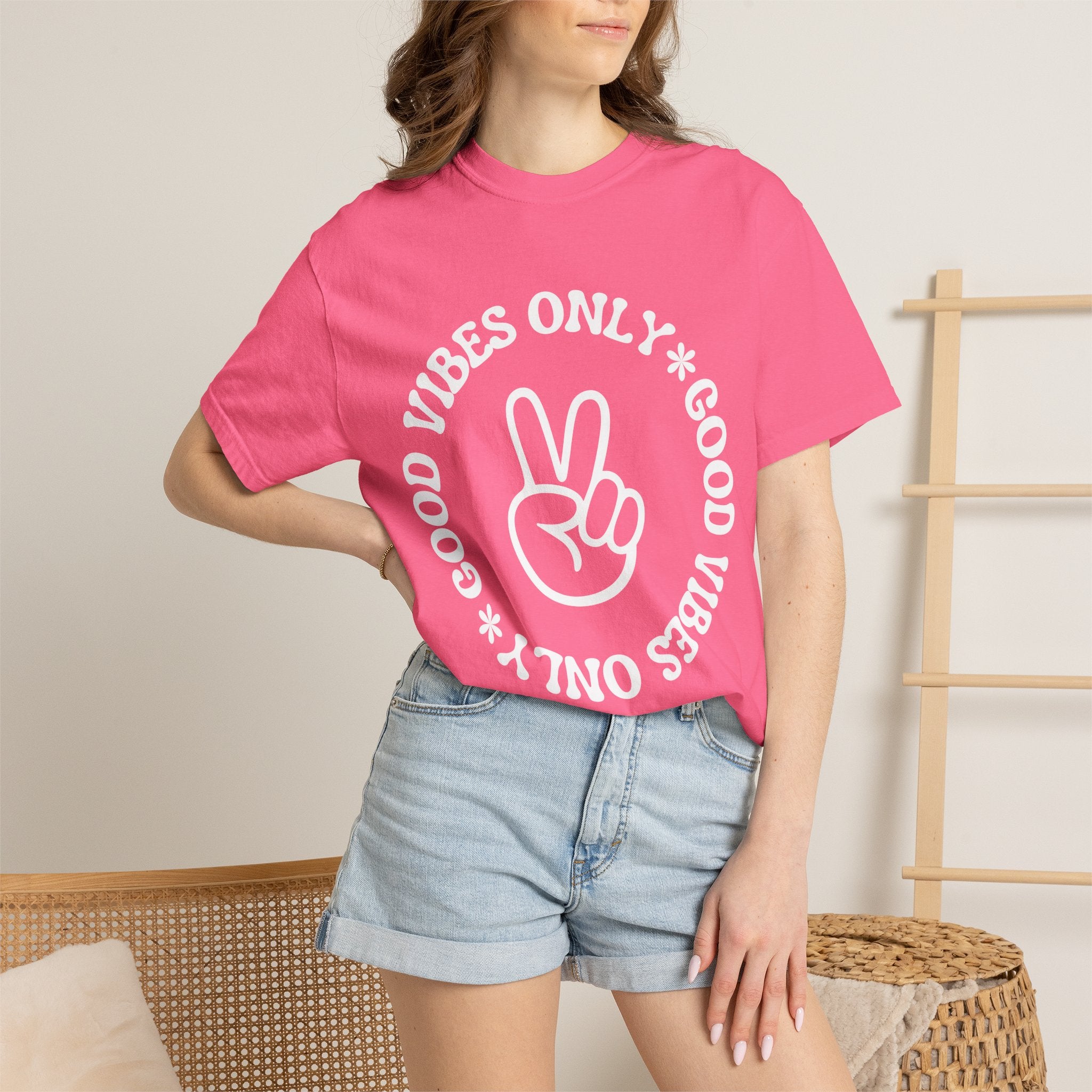 Good Vibes Only Peace Sign T-Shirt