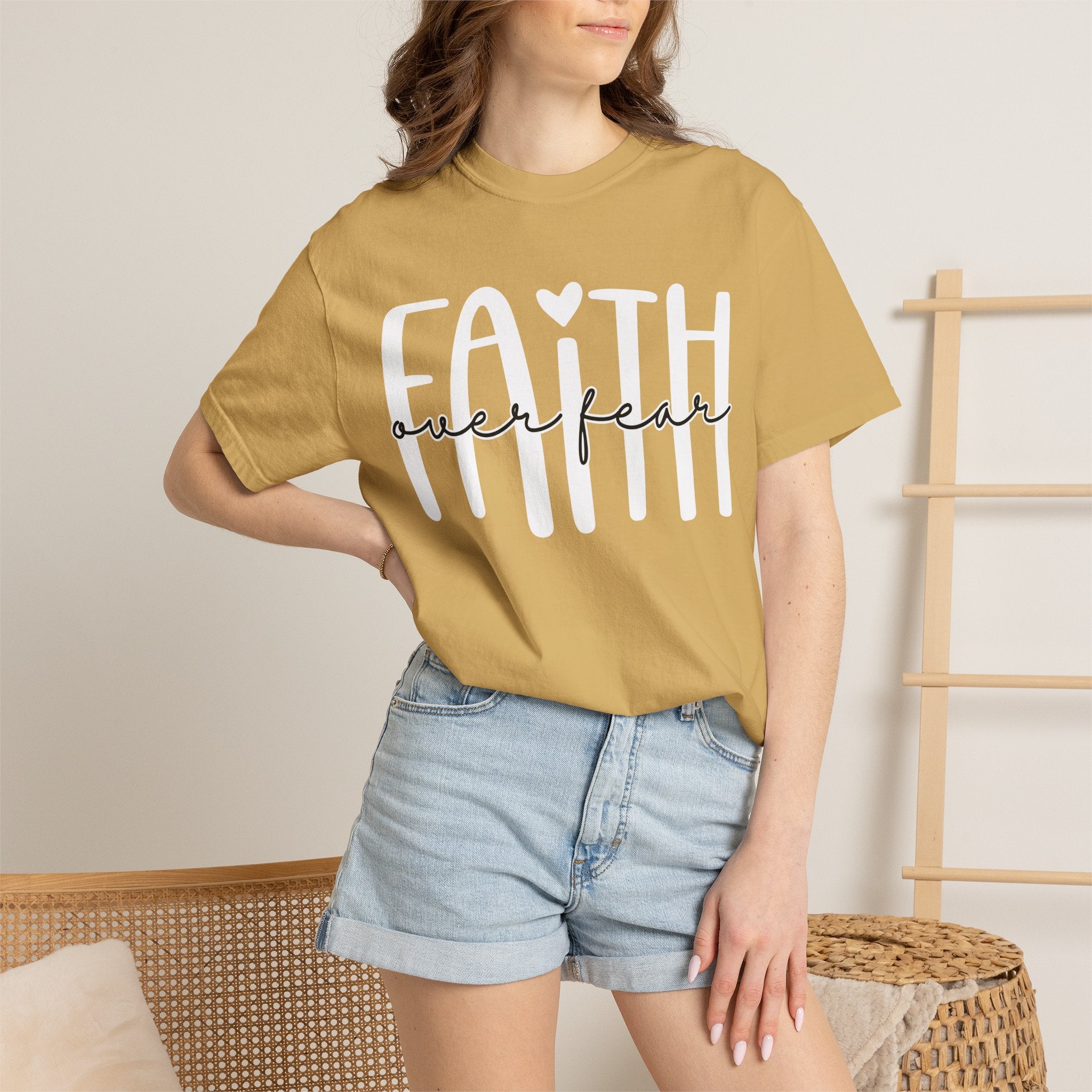 Faith Over Fear T-Shirt — Inspirational Christian Graphic Tee