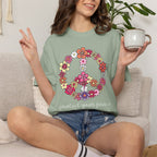 Peace Flower T-Shirt — "Protect Your Peace" Floral Peace Sign Tee