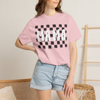 Mama Checkerboard T-Shirt — Retro Plaid Graphic Tee for Moms