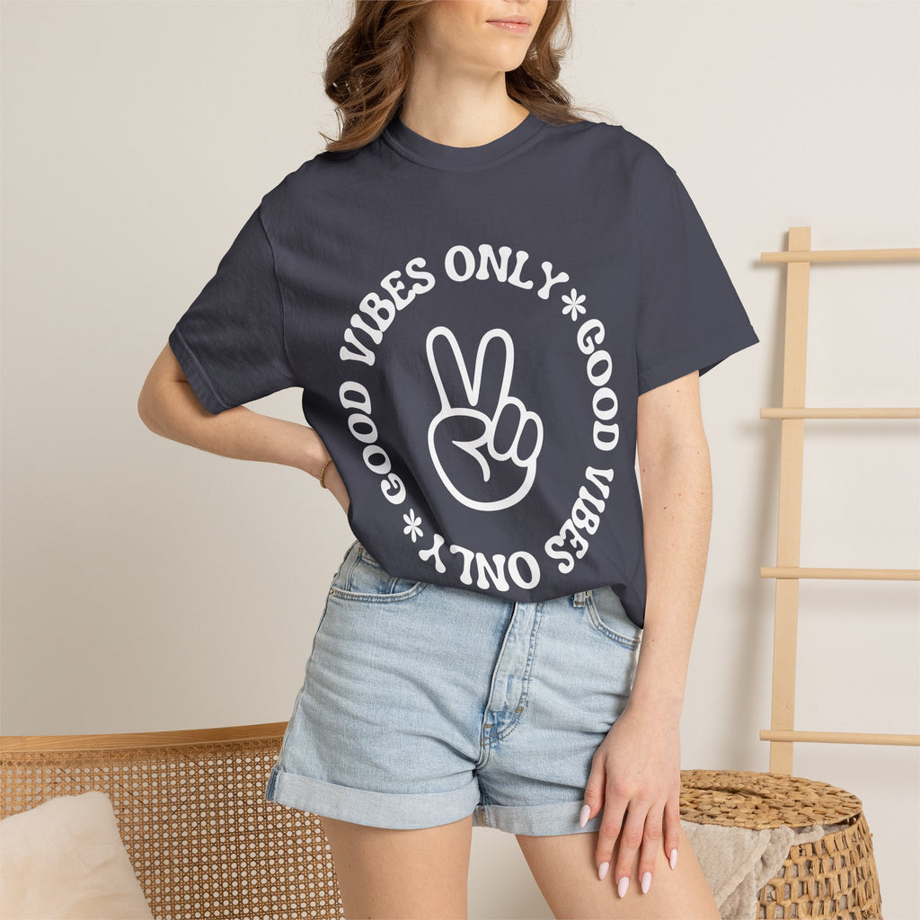 Good Vibes Only Peace Sign T-Shirt