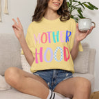 Motherhood Graphic T-Shirt - Colorful Playful Mom Tee