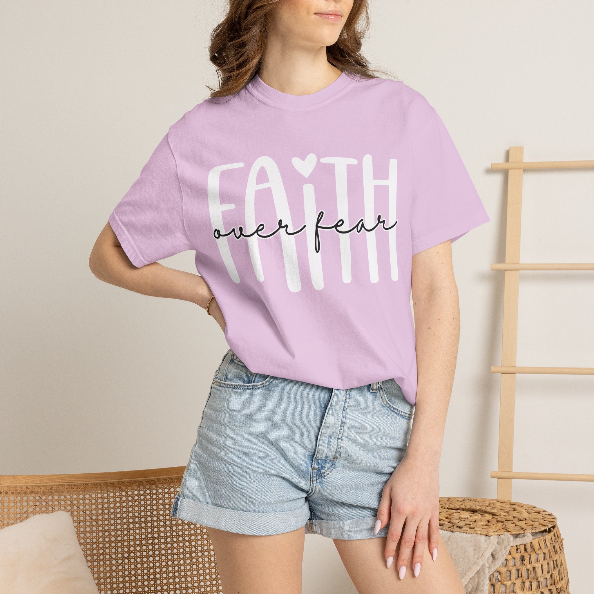 Faith Over Fear T-Shirt — Inspirational Christian Graphic Tee
