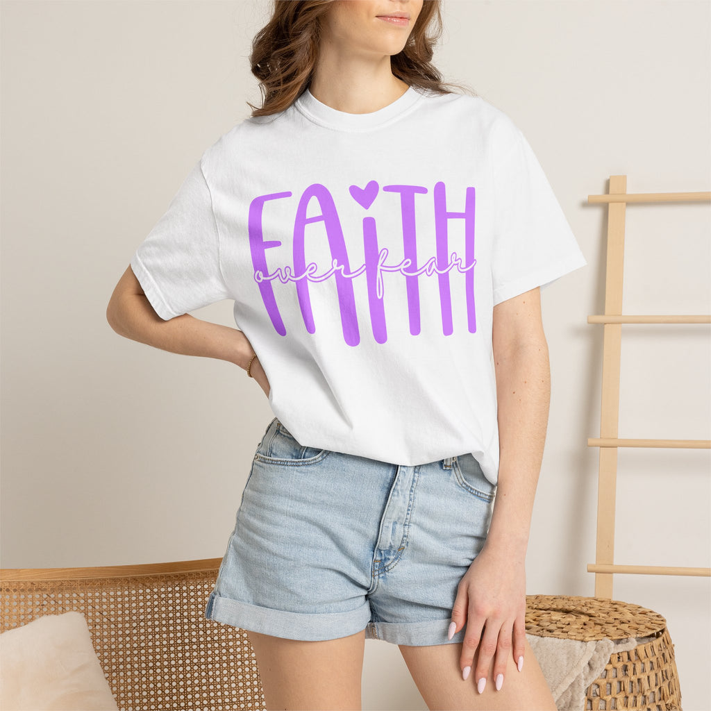Faith Heart Tee — "Faith" Script Graphic T-Shirt