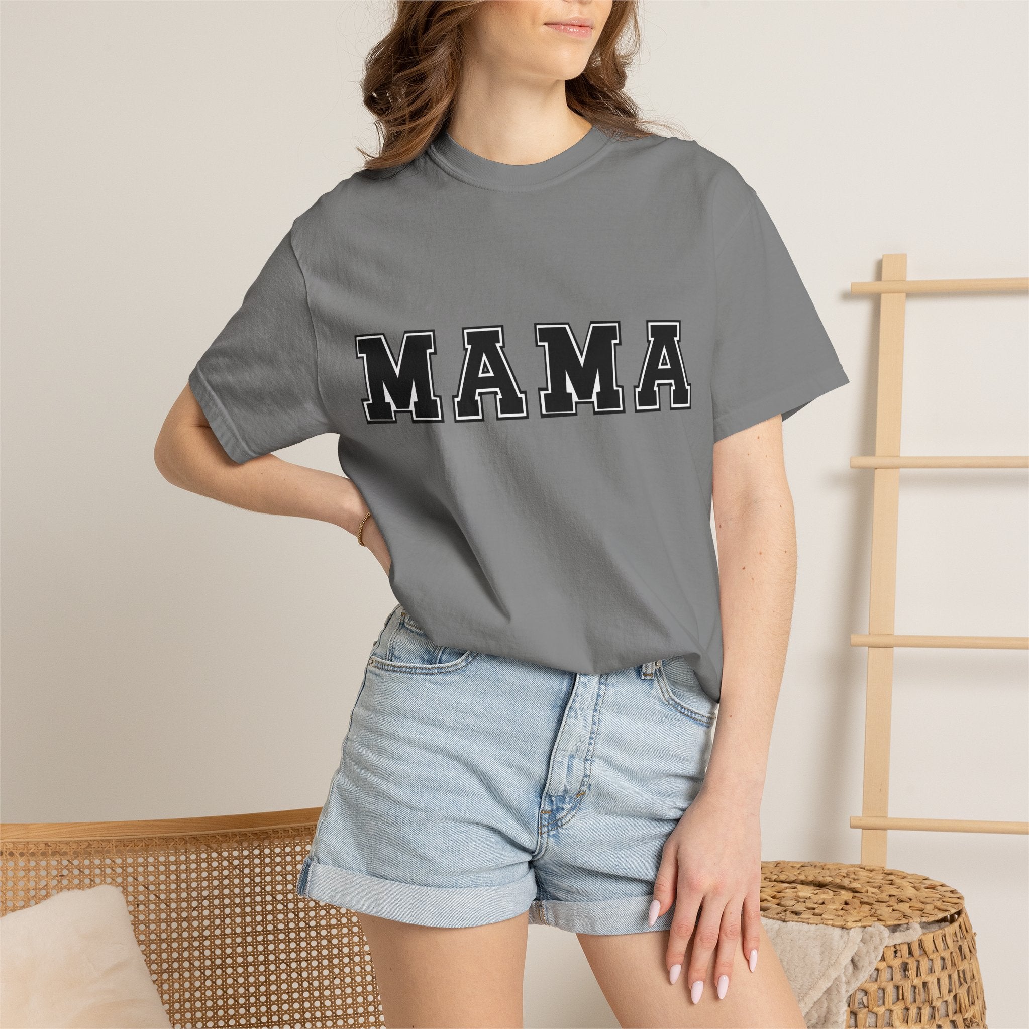 Mama Graphic Tee — Bold Varsity Mom T-Shirt (Mama)