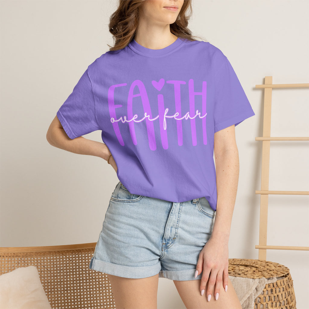 Faith Heart Tee — "Faith" Script Graphic T-Shirt