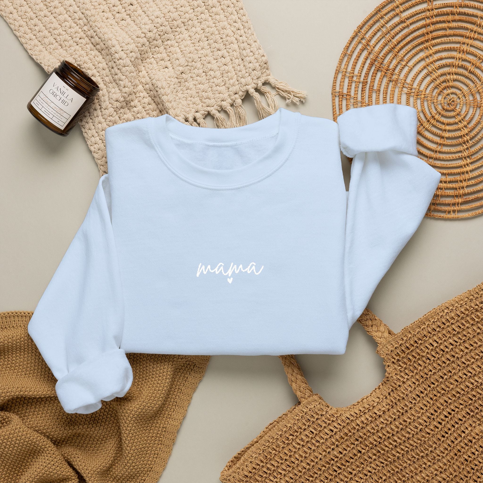 Mama Crewneck Sweatshirt — Minimal Script Mom Sweatshirt