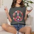Peace Flower T-Shirt — "Protect Your Peace" Floral Peace Sign Tee