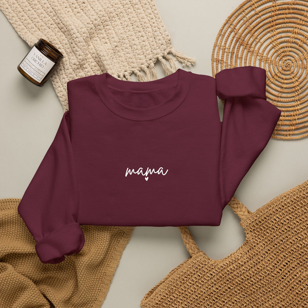 Mama Crewneck Sweatshirt — Minimal Script Mom Sweatshirt