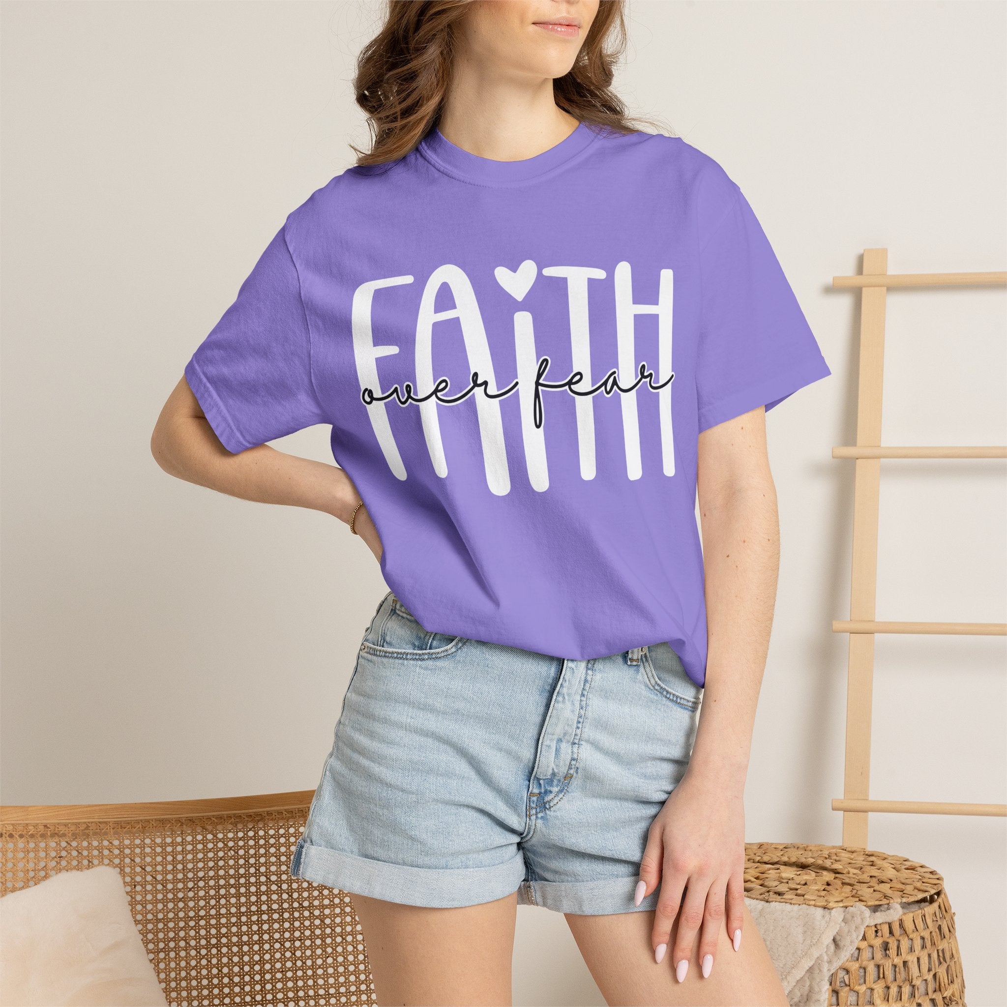 Faith Over Fear T-Shirt — Inspirational Christian Graphic Tee