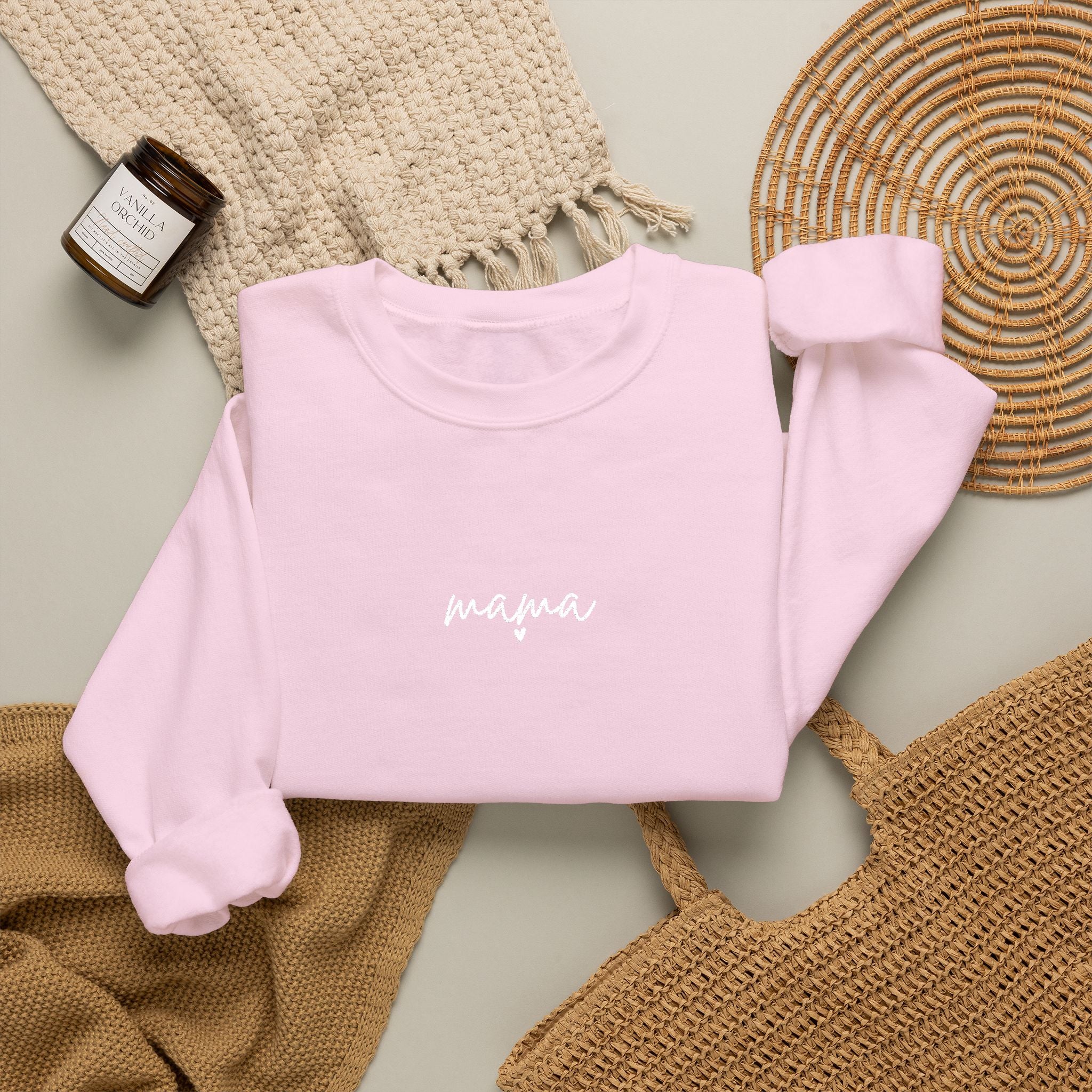 Mama Crewneck Sweatshirt — Minimal Script Mom Sweatshirt