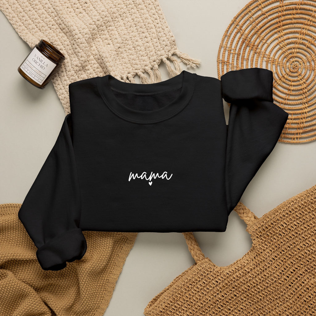 Mama Crewneck Sweatshirt — Minimal Script Mom Sweatshirt