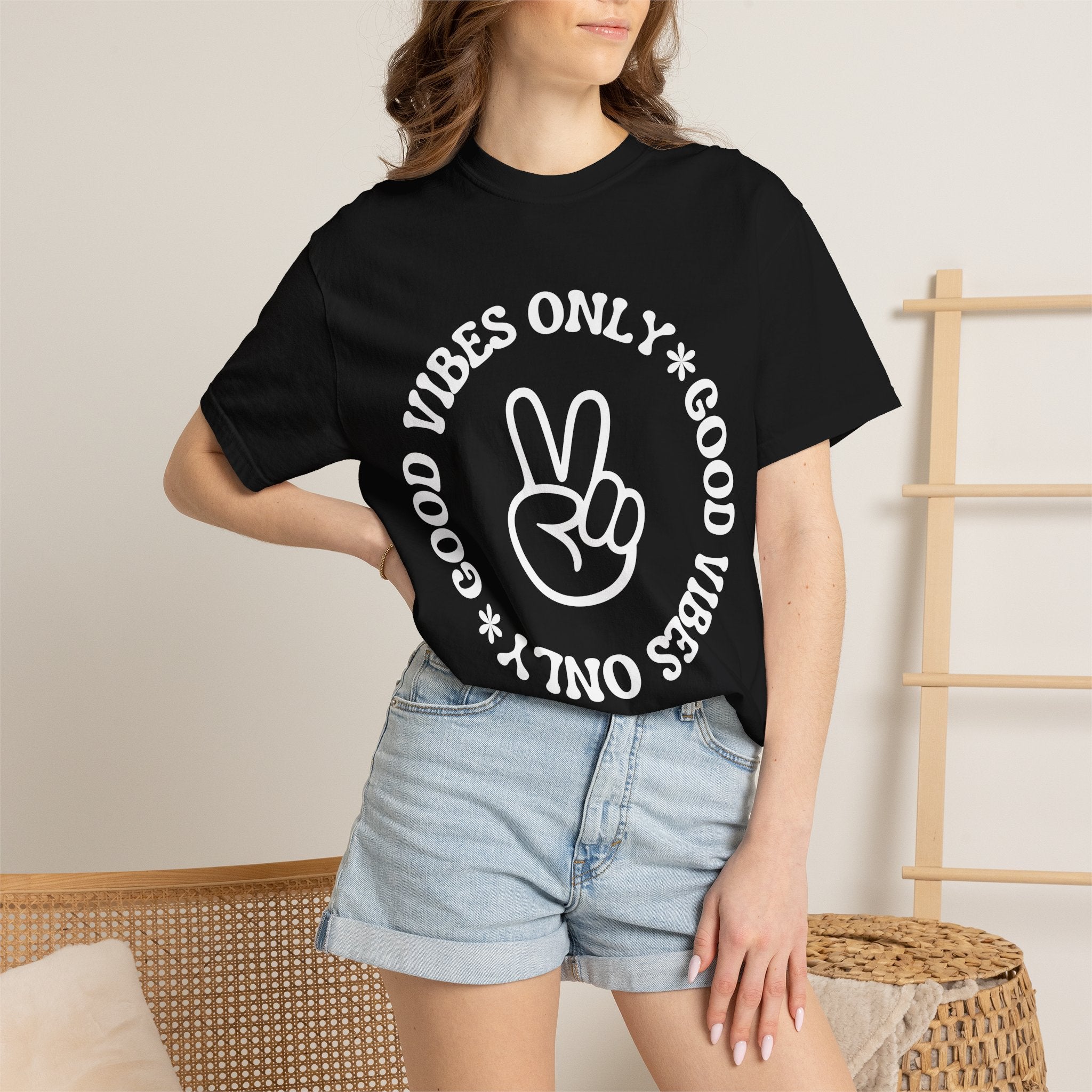 Good Vibes Only Peace Sign T-Shirt