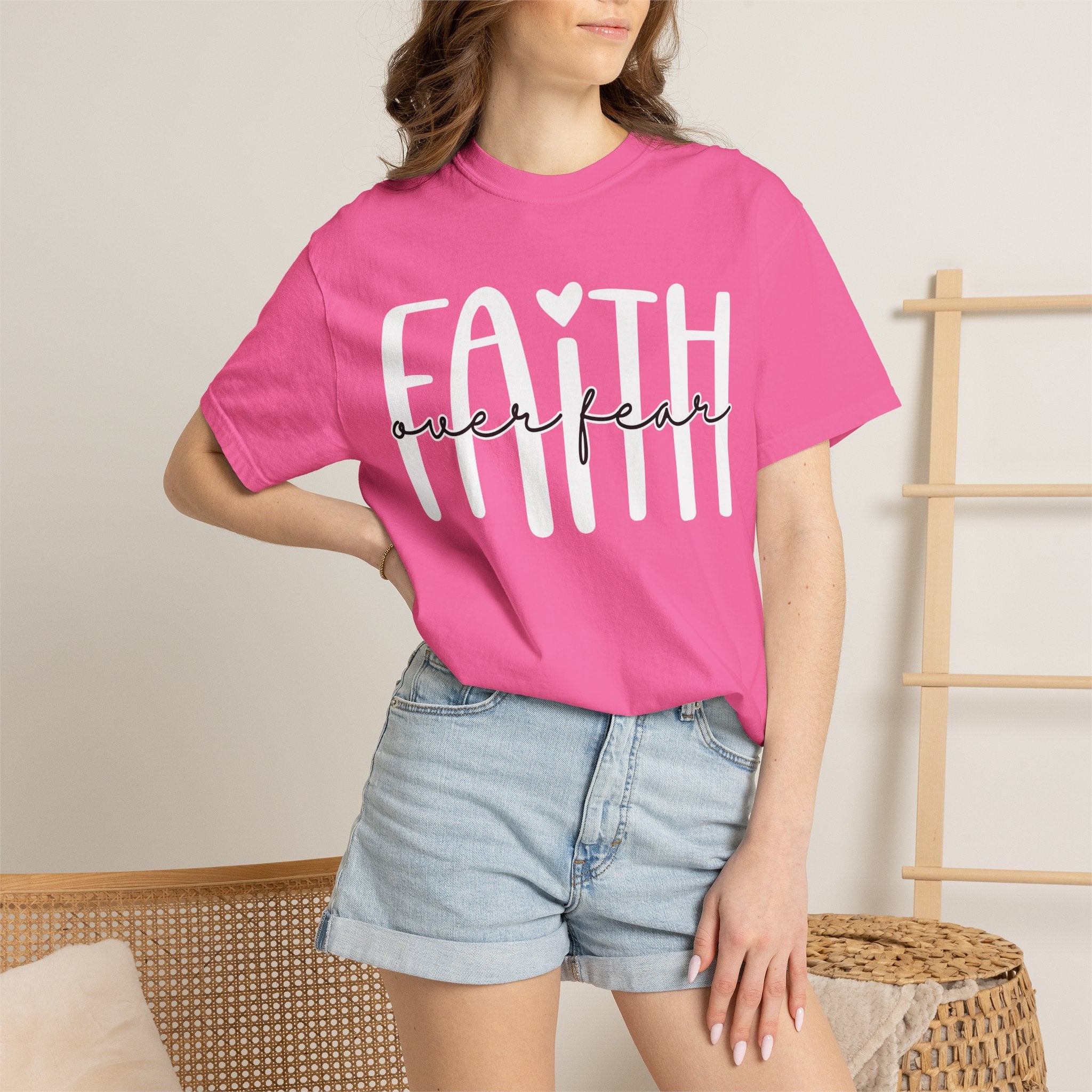 Faith Over Fear T-Shirt — Inspirational Christian Graphic Tee