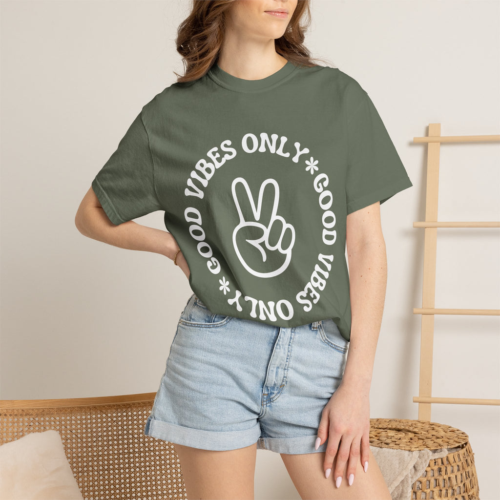 Good Vibes Only Peace Sign T-Shirt