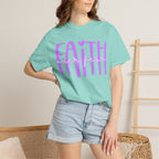 Faith Heart Tee — "Faith" Script Graphic T-Shirt