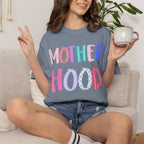 Motherhood Graphic T-Shirt - Colorful Playful Mom Tee