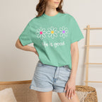 Life Is Good Daisy T-Shirt — Retro Floral Graphic Tee