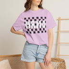 Mama Checkerboard T-Shirt — Retro Plaid Graphic Tee for Moms