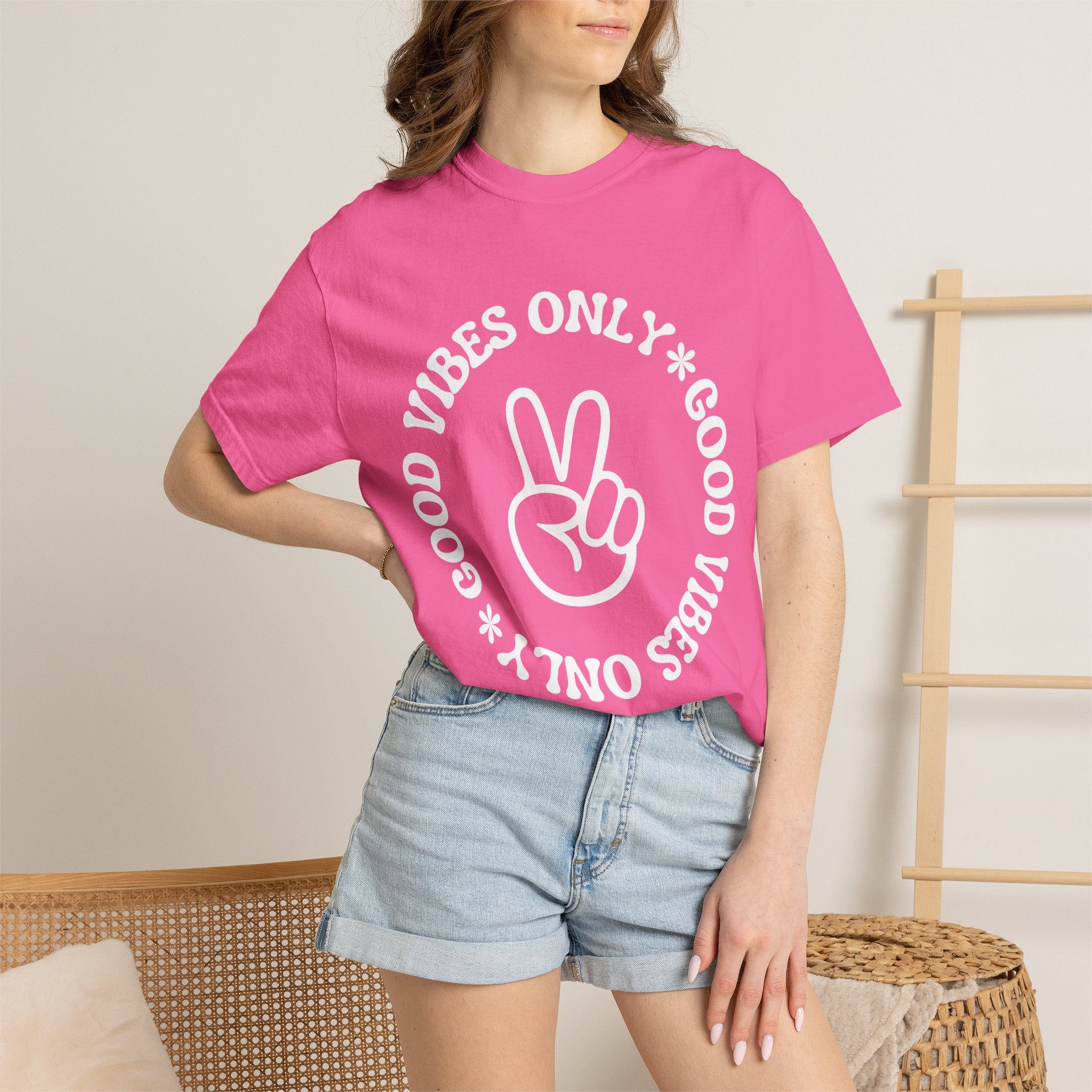 Good Vibes Only Peace Sign T-Shirt