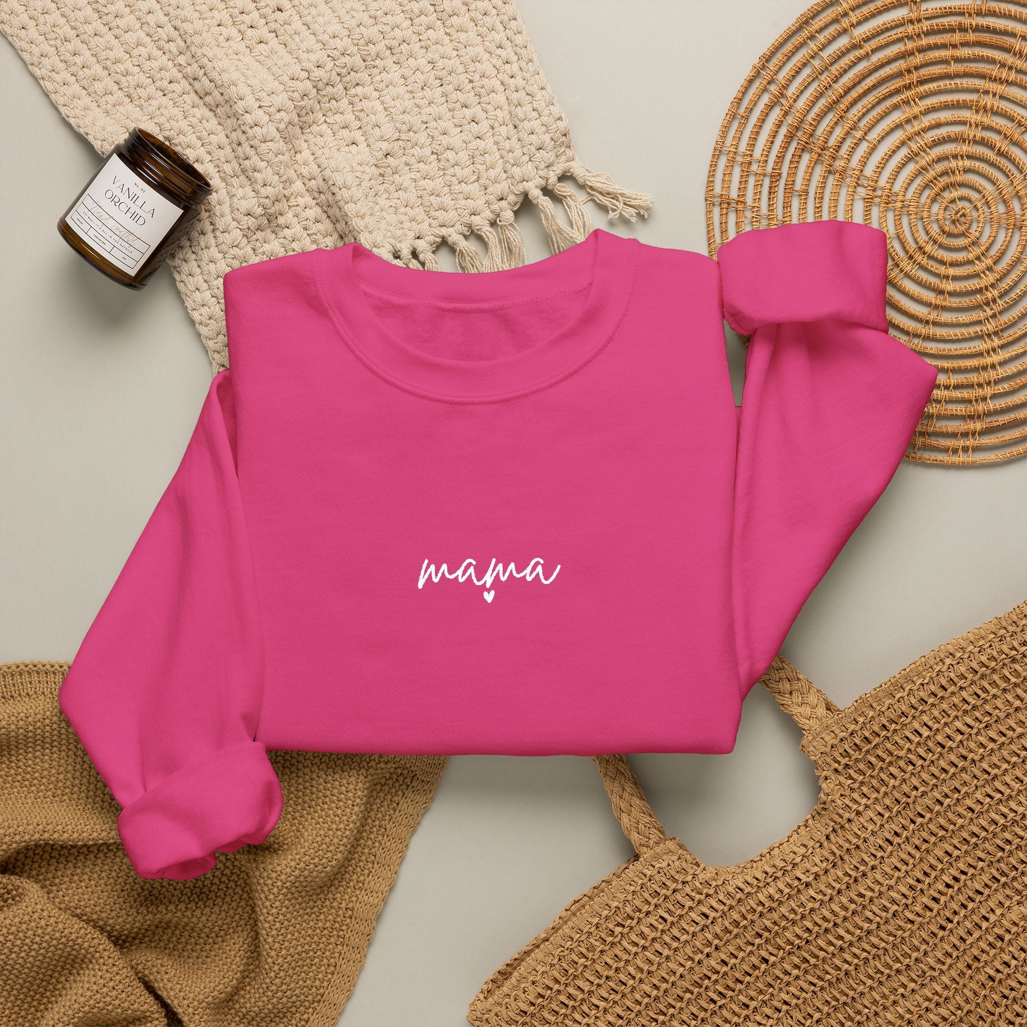 Mama Crewneck Sweatshirt — Minimal Script Mom Sweatshirt