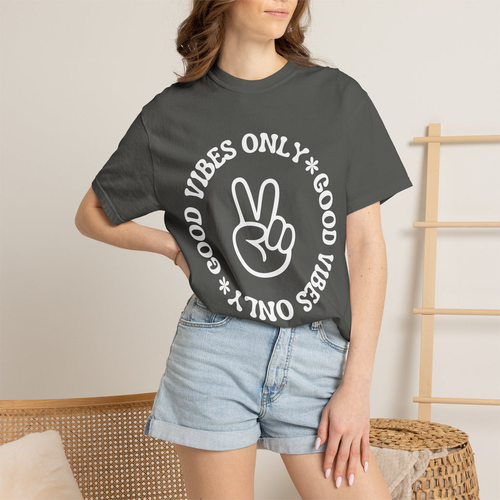 Good Vibes Only Peace Sign T-Shirt