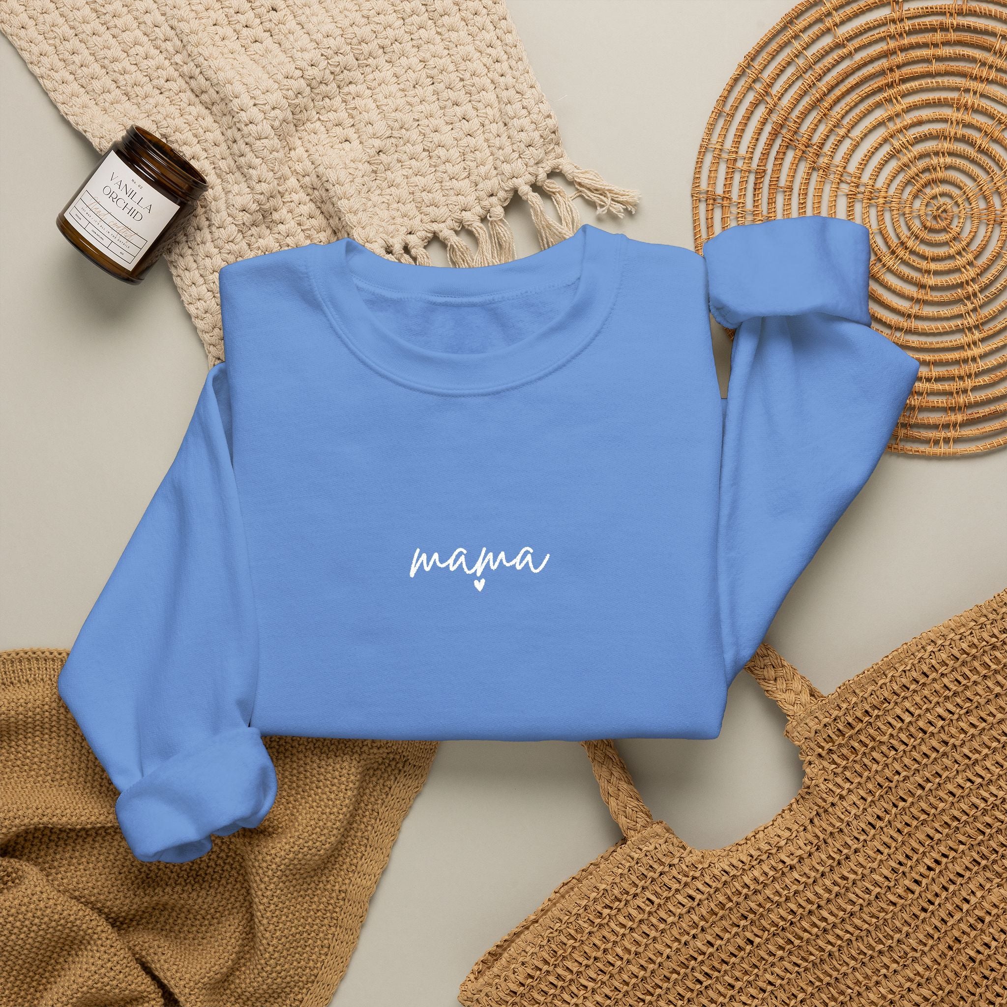 Mama Crewneck Sweatshirt — Minimal Script Mom Sweatshirt