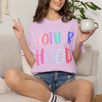 Motherhood Graphic T-Shirt - Colorful Playful Mom Tee