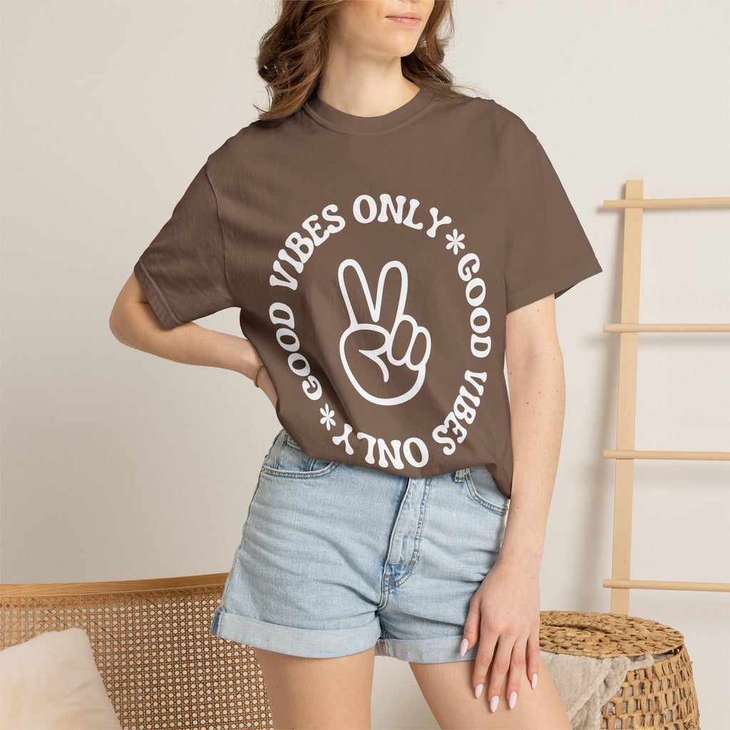Good Vibes Only Peace Sign T-Shirt
