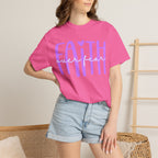 Faith Heart Tee — "Faith" Script Graphic T-Shirt