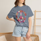 Peace Floral T-Shirt — "Protect Your Peace" Vintage Flower Peace Sign Tee