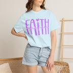 Faith Heart Tee — "Faith" Script Graphic T-Shirt