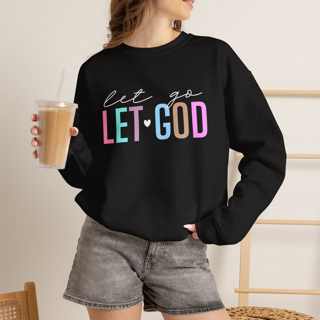 Let God Pastel Crewneck Sweatshirt — Inspirational Christian Pullover