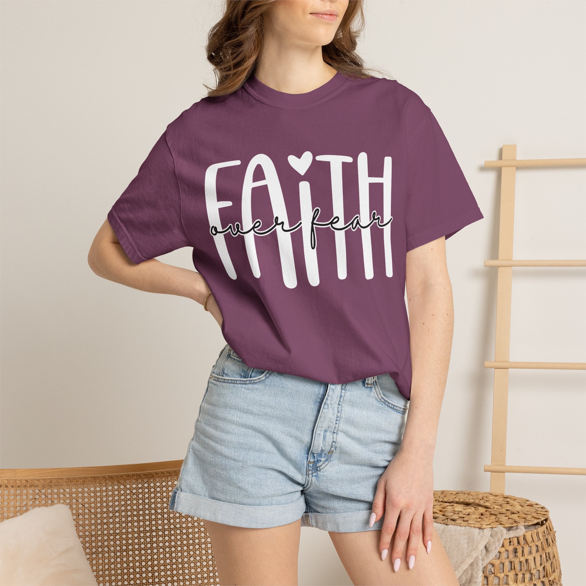 Faith Over Fear T-Shirt — Inspirational Christian Graphic Tee