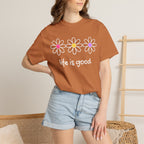 Life Is Good Daisy T-Shirt — Retro Floral Graphic Tee