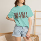 Mama Leopard Print T-Shirt — Casual Mom Tee for Mother's Day & Everyday Wear
