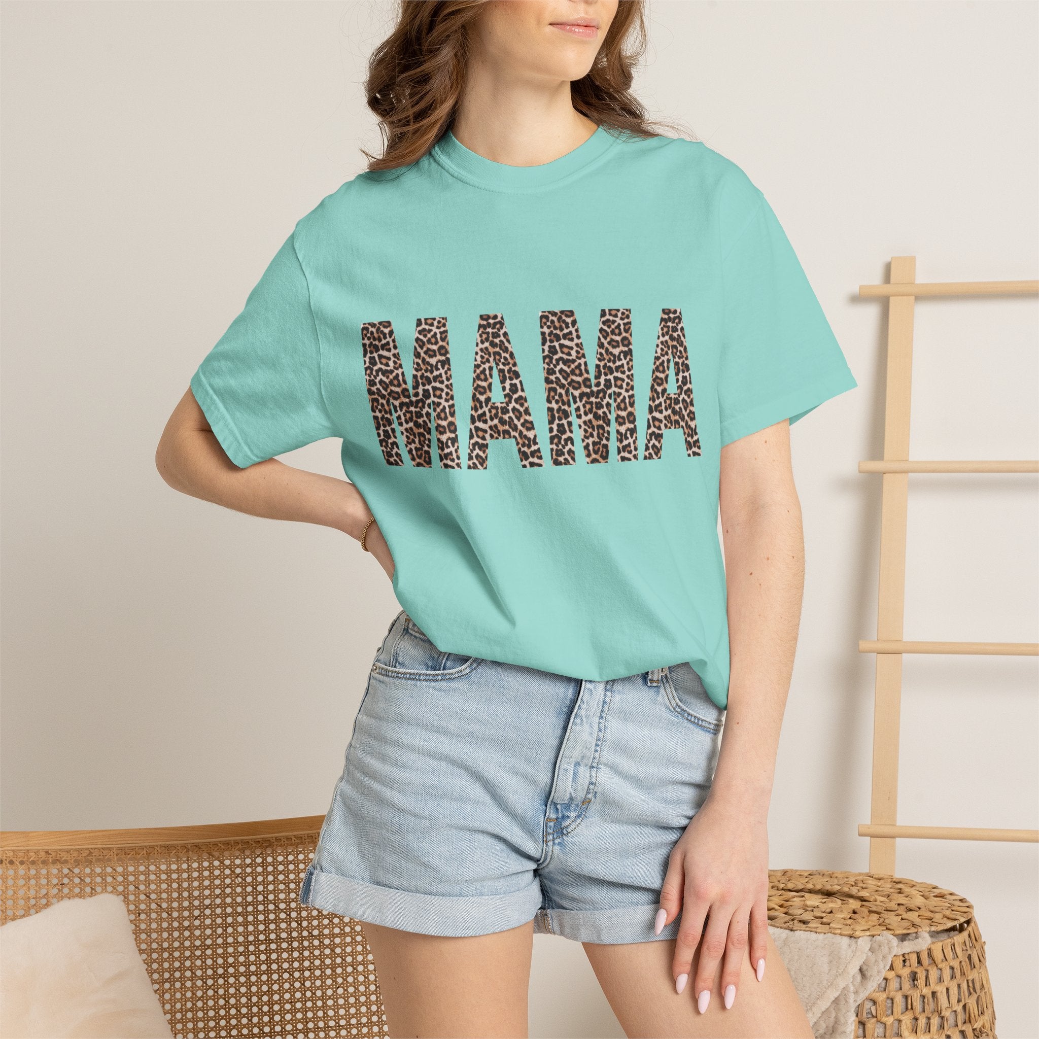 Mama Leopard Print T-Shirt