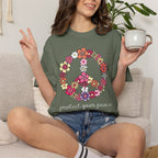 Peace Flower T-Shirt — "Protect Your Peace" Floral Peace Sign Tee
