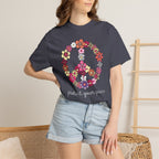 Peace Floral T-Shirt — "Protect Your Peace" Vintage Flower Peace Sign Tee