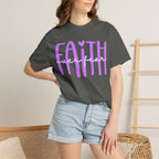 Faith Heart Tee — "Faith" Script Graphic T-Shirt